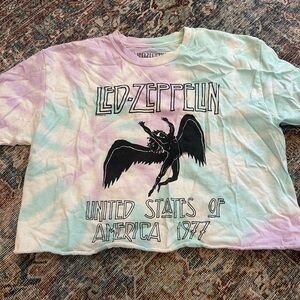 Led Zepplen Tie Dye Crop Top